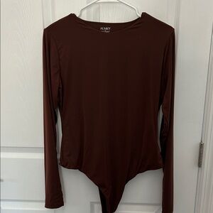 Women's Brown Long Sleeve Bodysuit